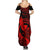 Hawaii Summer Maxi Dress Pineapple Mix Polynesian Plumeria Red Version LT14 - Polynesian Pride