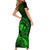 hawaii-family-matching-short-sleeve-bodycon-dress-and-hawaiian-shirt-pineapple-mix-polynesian-plumeria-green-version