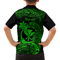 Hawaii Kid Hawaiian Shirt Pineapple Mix Polynesian Plumeria Green Version LT14 - Polynesian Pride