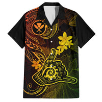 Hawaii Family Matching Long Sleeve Bodycon Dress and Hawaiian Shirt Shaka Tattoo Mix Polynesian Plumeria Reggae Version LT14 Dad's Shirt - Short Sleeve Reggae - Polynesian Pride