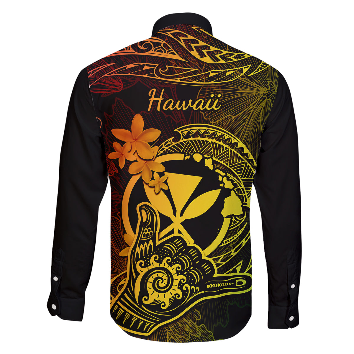 hawaii-family-matching-mermaid-dress-and-hawaiian-shirt-shaka-tattoo-mix-polynesian-plumeria-reggae-version