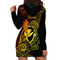 Hawaii Hoodie Dress Shaka Tattoo Mix Polynesian Plumeria Reggae Version LT14 - Polynesian Pride
