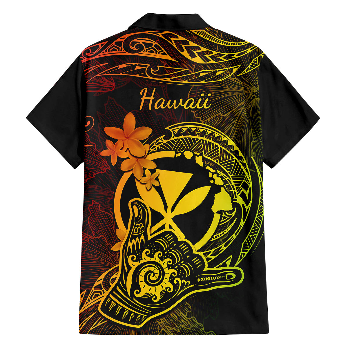 Hawaii Kid Hawaiian Shirt Shaka Tattoo Mix Polynesian Plumeria Reggae Version LT14 - Polynesian Pride