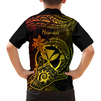 Hawaii Kid Hawaiian Shirt Shaka Tattoo Mix Polynesian Plumeria Reggae Version LT14 - Polynesian Pride