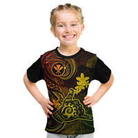 Hawaii Kid T Shirt Shaka Tattoo Mix Polynesian Plumeria Reggae Version LT14 Reggae - Polynesian Pride