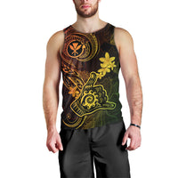 Hawaii Men Tank Top Shaka Tattoo Mix Polynesian Plumeria Reggae Version LT14 - Polynesian Pride
