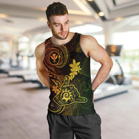 Hawaii Men Tank Top Shaka Tattoo Mix Polynesian Plumeria Reggae Version LT14 - Polynesian Pride