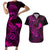 hawaii-couples-matching-short-sleeve-bodycon-dress-and-hawaiian-shirt-shaka-tattoo-mix-polynesian-plumeria-pink-version