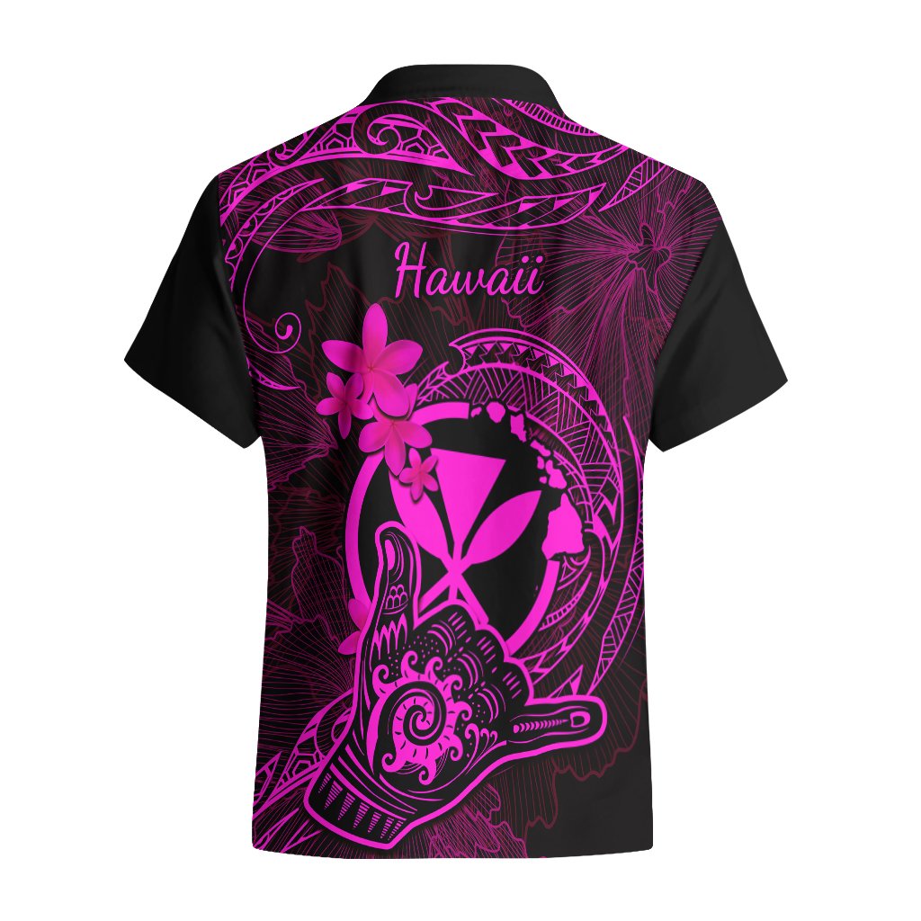 Hawaii Hawaiian Shirt Shaka Tattoo Mix Polynesian Plumeria Pink Version LT14 - Polynesian Pride
