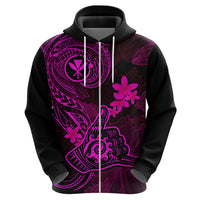 Hawaii Hoodie Shaka Tattoo Mix Polynesian Plumeria Pink Version LT14 - Polynesian Pride