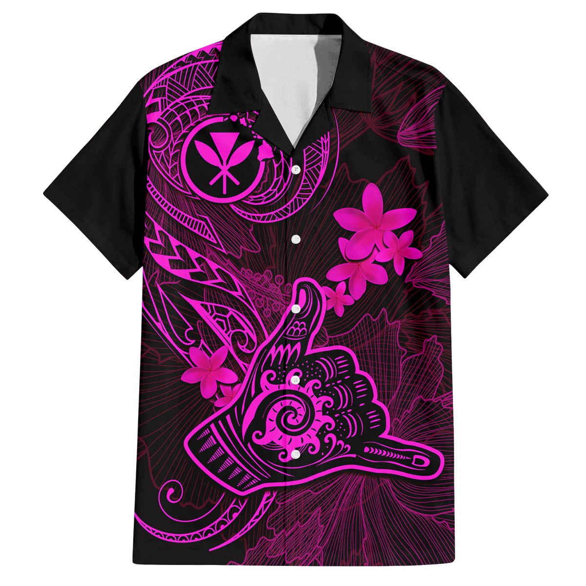 Hawaii Kid Hawaiian Shirt Shaka Tattoo Mix Polynesian Plumeria Pink Version LT14 Kid Pink - Polynesian Pride