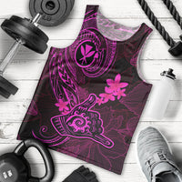 Hawaii Men Tank Top Shaka Tattoo Mix Polynesian Plumeria Pink Version LT14 Pink - Polynesian Pride