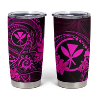 Hawaii Tumbler Cup Shaka Tattoo Mix Polynesian Plumeria Pink Version