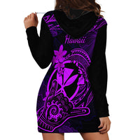 Hawaii Hoodie Dress Shaka Tattoo Mix Polynesian Plumeria Purple Version LT14 - Polynesian Pride