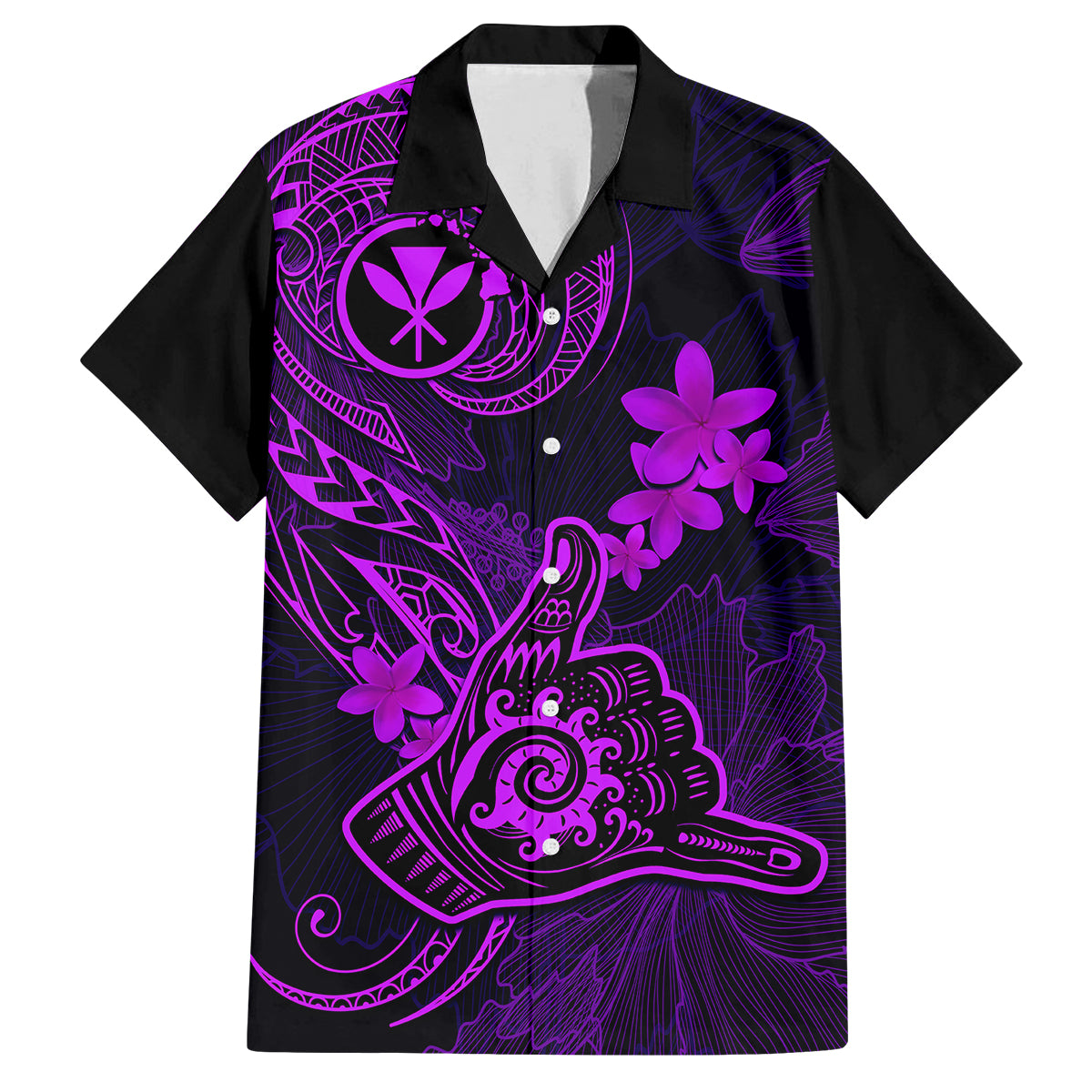 Hawaii Kid Hawaiian Shirt Shaka Tattoo Mix Polynesian Plumeria Purple Version LT14 Kid Purple - Polynesian Pride