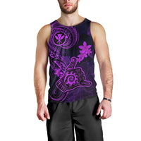 Hawaii Men Tank Top Shaka Tattoo Mix Polynesian Plumeria Purple Version LT14 - Polynesian Pride
