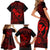 hawaii-family-matching-short-sleeve-bodycon-dress-and-hawaiian-shirt-shaka-tattoo-mix-polynesian-plumeria-red-version