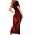 hawaii-family-matching-short-sleeve-bodycon-dress-and-hawaiian-shirt-shaka-tattoo-mix-polynesian-plumeria-red-version