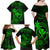 hawaii-family-matching-off-shoulder-long-sleeve-dress-and-hawaiian-shirt-shaka-tattoo-mix-polynesian-plumeria-green-version