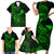 hawaii-family-matching-short-sleeve-bodycon-dress-and-hawaiian-shirt-shaka-tattoo-mix-polynesian-plumeria-green-version