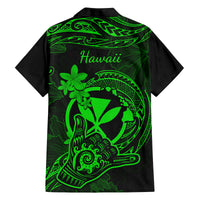 Hawaii Kid Hawaiian Shirt Shaka Tattoo Mix Polynesian Plumeria Green Version LT14 - Polynesian Pride