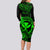 hawaii-long-sleeve-bodycon-dress-shaka-tattoo-mix-polynesian-plumeria-green-version