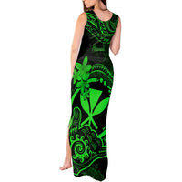 Hawaii Tank Maxi Dress Shaka Tattoo Mix Polynesian Plumeria Green Version LT14 - Polynesian Pride