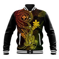 Hawaii Baseball Jacket Hammerhead Shark Tattoo Mix Polynesian Plumeria Reggae Version LT14 Unisex Reggae - Polynesian Pride