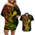 hawaii-couples-matching-off-shoulder-short-dress-and-hawaiian-shirt-hammerhead-shark-tattoo-mix-polynesian-plumeria-reggae-version