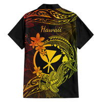Hawaii Family Matching Long Sleeve Bodycon Dress and Hawaiian Shirt Hammerhead Shark Tattoo Mix Polynesian Plumeria Reggae Version LT14 - Polynesian Pride