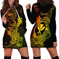 Hawaii Hoodie Dress Hammerhead Shark Tattoo Mix Polynesian Plumeria Reggae Version LT14 - Polynesian Pride