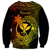 Hawaii Sweatshirt Hammerhead Shark Tattoo Mix Polynesian Plumeria Reggae Version LT14 - Polynesian Pride