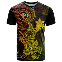 Hawaii T Shirt Hammerhead Shark Tattoo Mix Polynesian Plumeria Reggae Version LT14 Reggae - Polynesian Pride