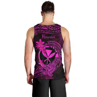 Hawaii Men Tank Top Hammerhead Shark Tattoo Mix Polynesian Plumeria Pink Version LT14 - Polynesian Pride