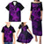 Hawaii Family Matching Puletasi Dress and Hawaiian Shirt Hammerhead Shark Tattoo Mix Polynesian Plumeria Purple Version LT14 - Polynesian Pride