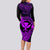 hawaii-long-sleeve-bodycon-dress-hammerhead-shark-tattoo-mix-polynesian-plumeria-purple-version