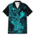 hawaii-family-matching-short-sleeve-bodycon-dress-and-hawaiian-shirt-hammerhead-shark-tattoo-mix-polynesian-plumeria-turquoise-version