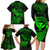 hawaii-family-matching-long-sleeve-bodycon-dress-and-hawaiian-shirt-hammerhead-shark-tattoo-mix-polynesian-plumeria-green-version