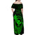 hawaii-family-matching-off-shoulder-maxi-dress-and-hawaiian-shirt-hammerhead-shark-tattoo-mix-polynesian-plumeria-green-version