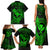 hawaii-family-matching-tank-maxi-dress-and-hawaiian-shirt-hammerhead-shark-tattoo-mix-polynesian-plumeria-green-version