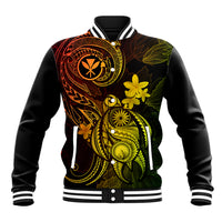 Hawaii Baseball Jacket Turtle Mix Polynesian Plumeria Reggae Version LT14 Unisex Reggae - Polynesian Pride