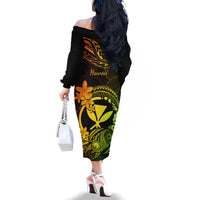 hawaii-family-matching-off-shoulder-long-sleeve-dress-and-hawaiian-shirt-turtle-mix-polynesian-plumeria-reggae-version