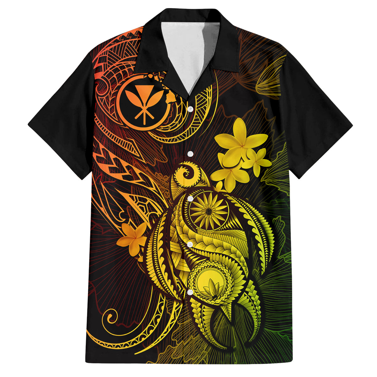 Hawaii Kid Hawaiian Shirt Turtle Mix Polynesian Plumeria Reggae Version LT14 Kid Reggae - Polynesian Pride