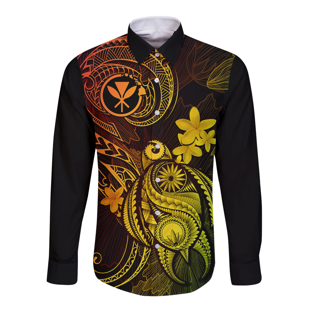 hawaii-long-sleeve-button-shirt-turtle-mix-polynesian-plumeria-reggae-version