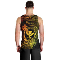 Hawaii Men Tank Top Turtle Mix Polynesian Plumeria Reggae Version LT14 - Polynesian Pride