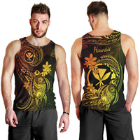 Hawaii Men Tank Top Turtle Mix Polynesian Plumeria Reggae Version LT14 - Polynesian Pride