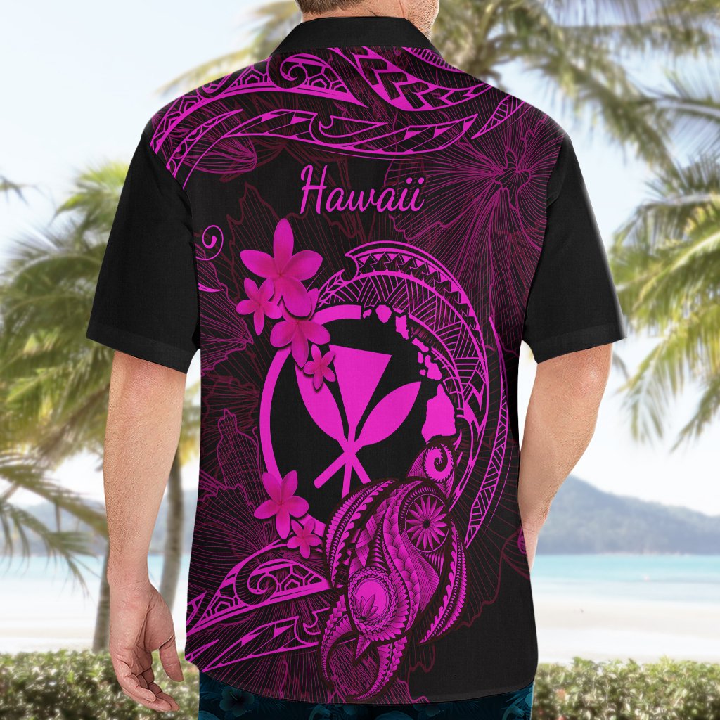 Hawaii Hawaiian Shirt Turtle Mix Polynesian Plumeria Pink Version LT14 - Polynesian Pride