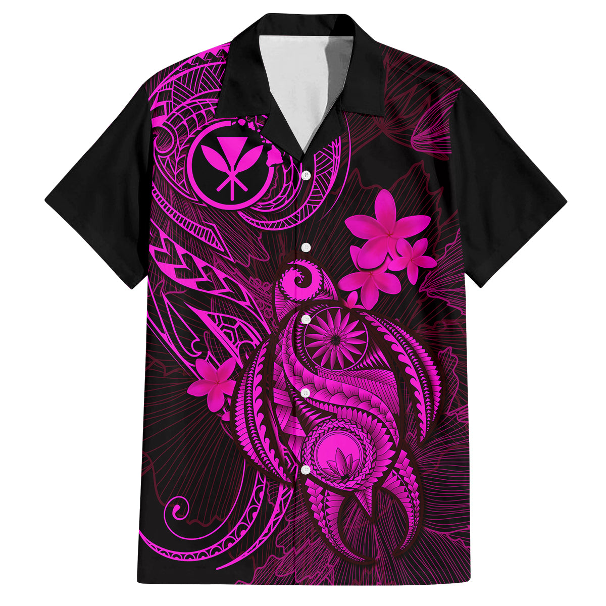 Hawaii Kid Hawaiian Shirt Turtle Mix Polynesian Plumeria Pink Version LT14 Kid Pink - Polynesian Pride