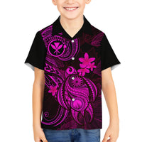 Hawaii Kid Hawaiian Shirt Turtle Mix Polynesian Plumeria Pink Version LT14 - Polynesian Pride