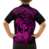 Hawaii Kid Hawaiian Shirt Turtle Mix Polynesian Plumeria Pink Version LT14 - Polynesian Pride